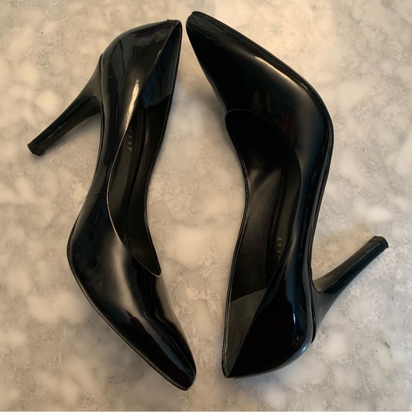 Nine West Patent faux shiny leather black heels - Picture 3 of 4